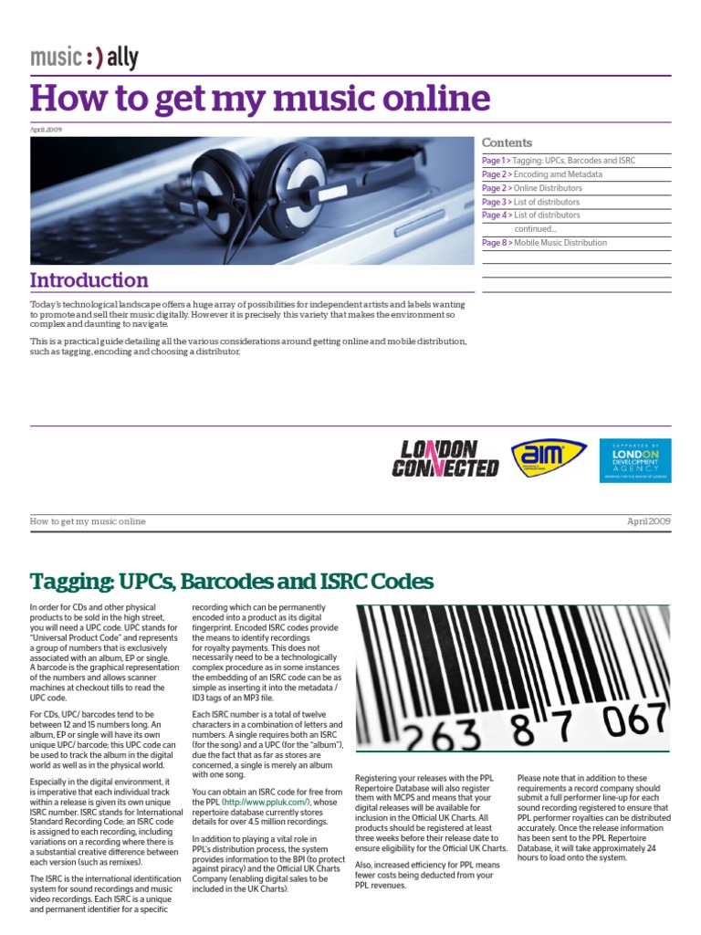 Getting Your Music Online: A Guide | PDF | Universal Product Code ...