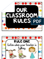 Classroom Rules for 4th Grade Students in 2012