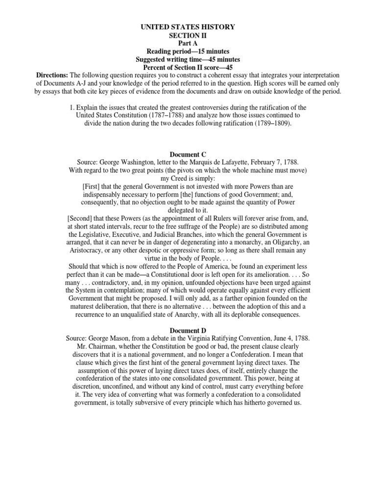 Federalist dbq essay image