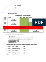 Horario de Para Dictar