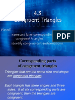 Congruent Triangles: Identifying Corresponding Parts and Congruence Transformations