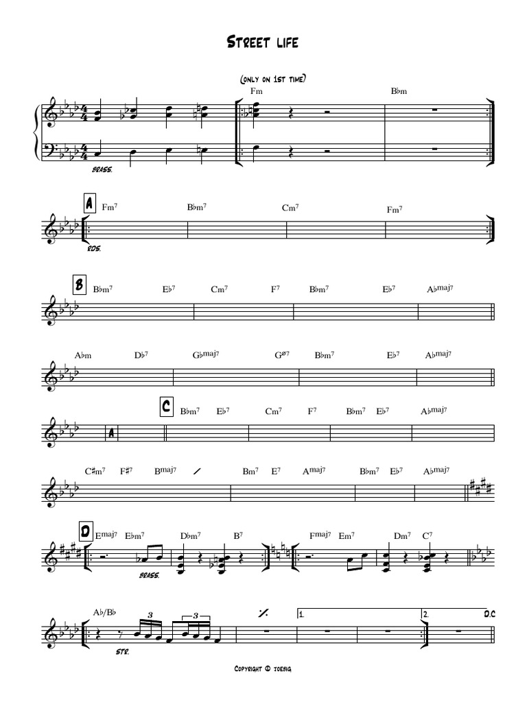 Street Life Full Score