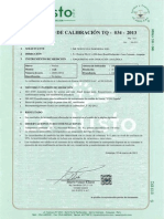 Certificado de Calibracion Torquimetro