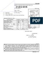 TOSHIBA 2SD2499 Transistor Specification Sheet