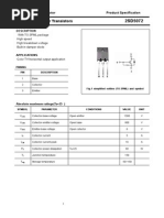 Silicon NPN Power Transistors: Savantic Semiconductor Product Specification