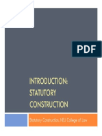 Statutory Construction. NEU College of Law