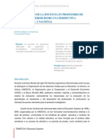 La Evaluación de La Docencia en Profesores de Educación Superior Desde Una Perspectiva Internacional y Nacional