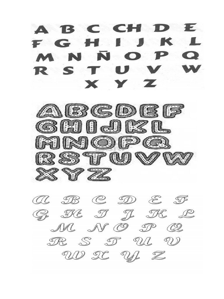 Abecedario En Diferentes Tipos De Letras Purchase | www.pinnaxis.com