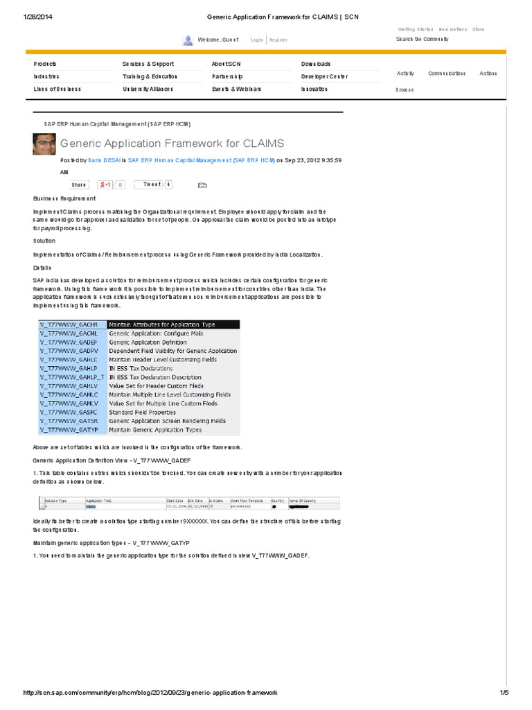 Generic Application Framework For CLAIMS - SCN | PDF | Computing | Software