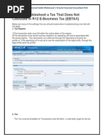 Tax Does Not Calculate in R12 E-Business Tax (EBTAX)