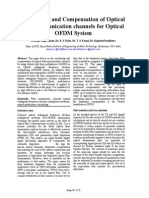 Monitoring and compensating optical telecommunication channels for optical OFDM