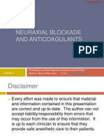 Neuraxial Blockade and Anticoagulants