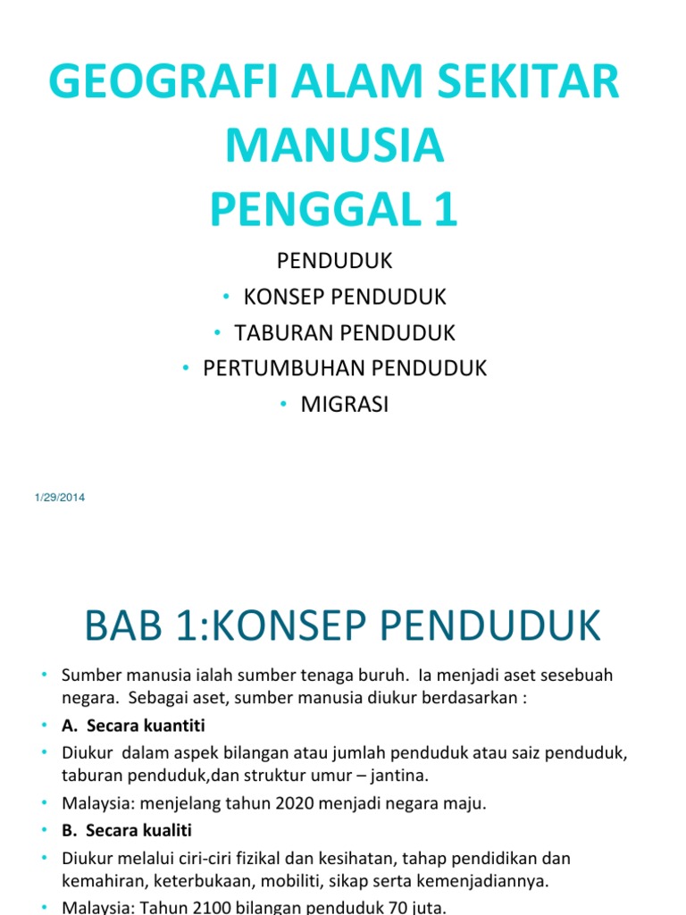 Geomanusiapenggal 1 Penduduk Pdf
