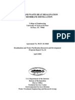 Solar and Waste Heat Desalination by Membrane Distillation