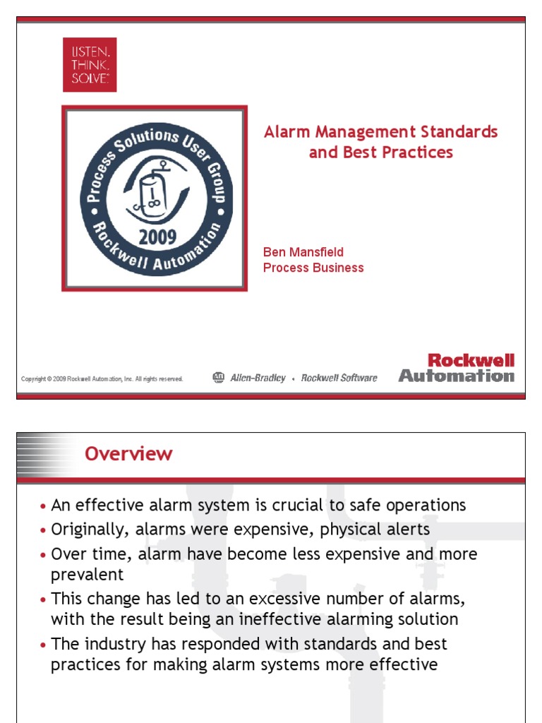 Alarm Rationalization Best Practices | PDF | Databases | Microsoft Sql ...