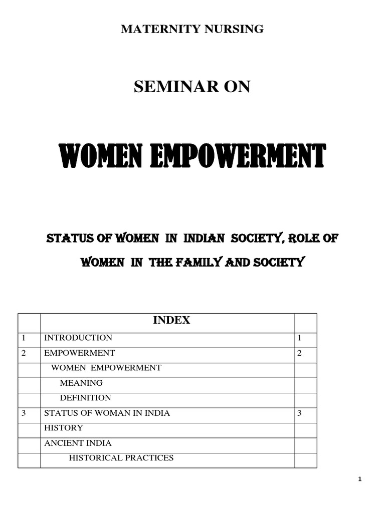 Women Empowerment Empowerment Marriage Free 30day Trial Scribd