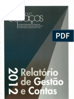 Relatório de Gestão e Contas Da Turrisespaços - 2012