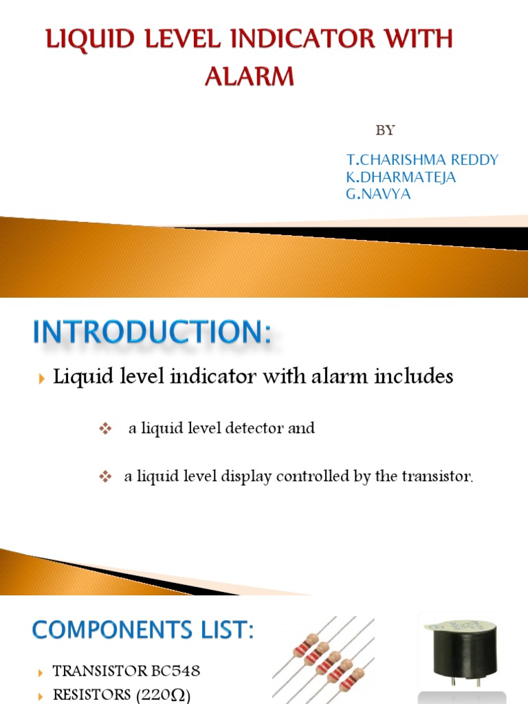 Water Level Indicator With Alarm | PDF