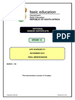 Life Sciences P1 Nov 2010 Memo Eng