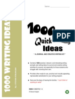 1000 Writing Ideas Sample