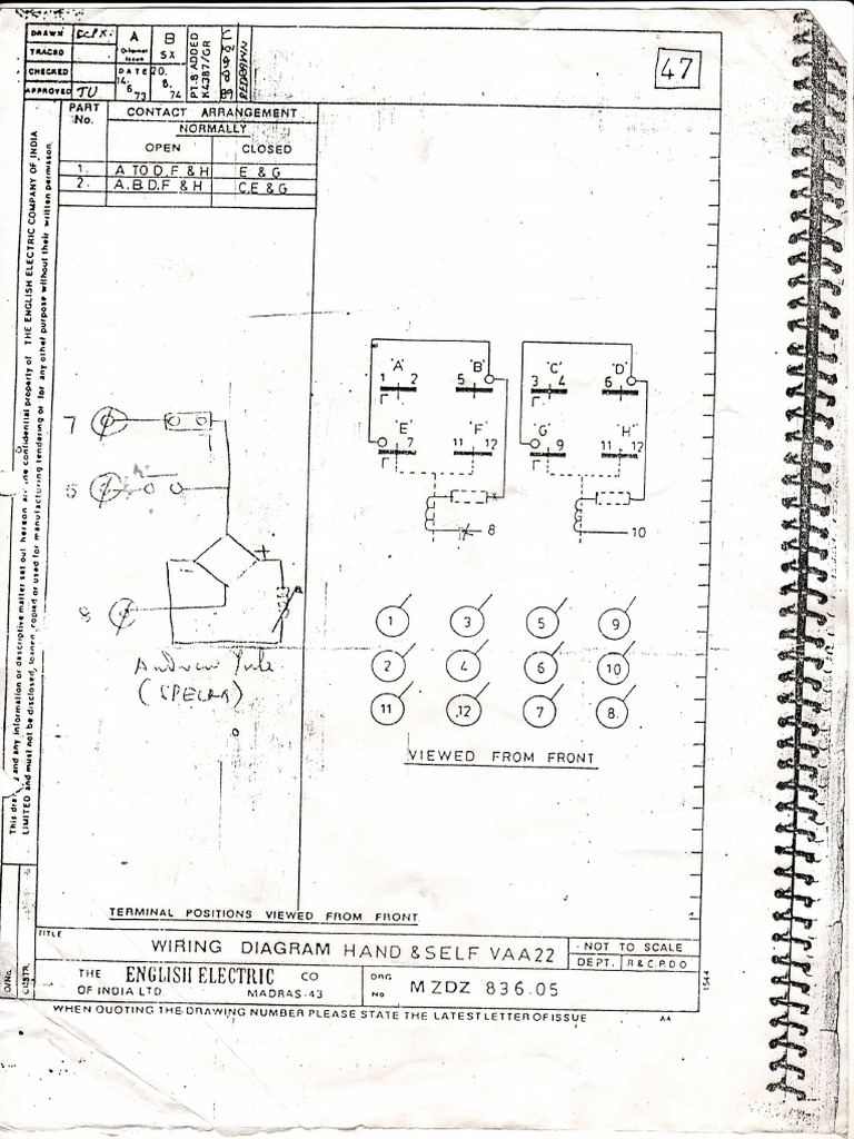Vaa22 Aux Relay Wiring&Manual Electrical Engineering Electricity