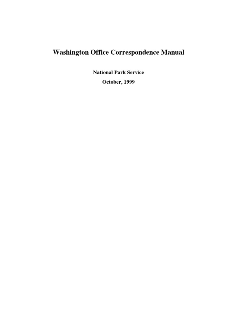 Office Correspondence Manual