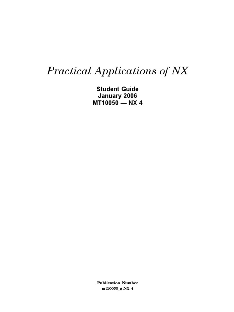 Unigraphics NX4 Manual | PDF | Software | Computing