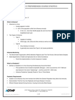 Pandemic Preparedness Course Synopsis: KNO - ELC - SN - v20090506.1 © 2009 AOTMP