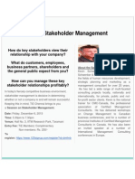 Stakeholder Management