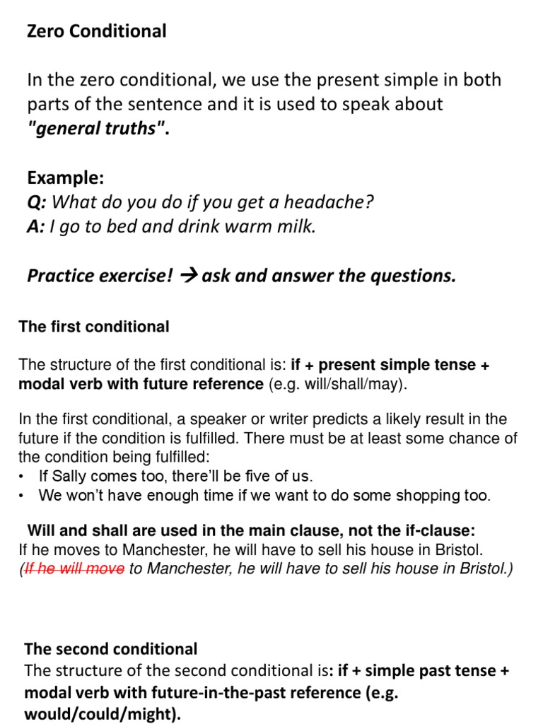 English Conditional Practice | PDF | Grammar | Onomastics