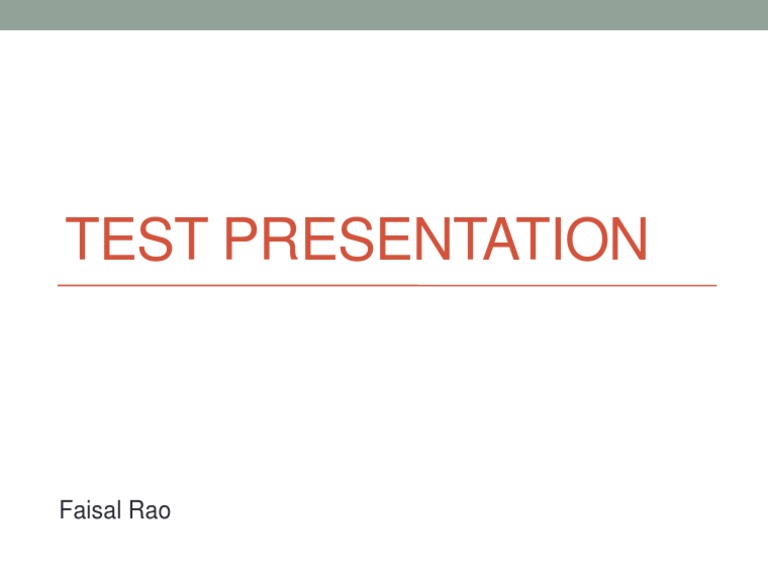 Test Presentation | PDF
