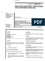 NBR 12129 MB 3470 - Gesso Para Construcao - Determinacao Das Propriedades Mecanicas