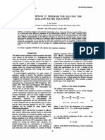 ADIF, A FORTRAN IV Progam For Solving The Shallow-Water Equations