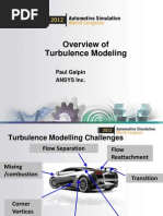 Overview of Turbulence Modeling: Paul Galpin Ansys Inc