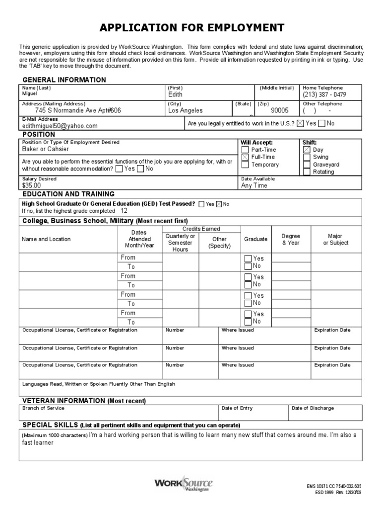 Generic Job App | PDF | Business