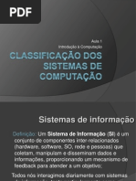 Aula 1 - Classificação dos sistemas de computação - Cópia