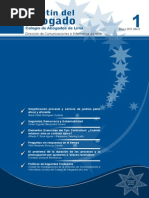 Boloetin Del Colegio de Abogados Lima