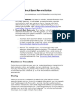 About Bank Reconciliation