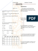 Problemas de Porcentajes 5ºnivel. Por Ana Galindo