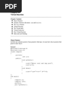 Virtual Function: Chapter Contents