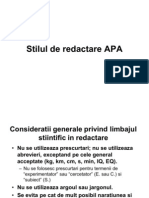 Stilul de Redactare APA