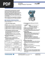 Gauge Pressure Transmitter Data Sheet EJA