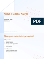 Modul 2 Aljabar Matriks