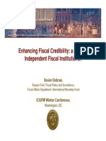 Enhancing Fiscal Credibility A Role For Independent Fiscal Institutions Xavier Debrun