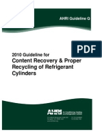 AHRI Guideline - Content Recovery & Proper Recycling of Refrigerant Cylinders