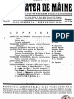 Situaţia Din Basarabia Cu Cîteva Săptămîni Înainte de Răscoala de La Tatarbunar