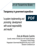 Transparency in Government Expenditure Doris Coutinho