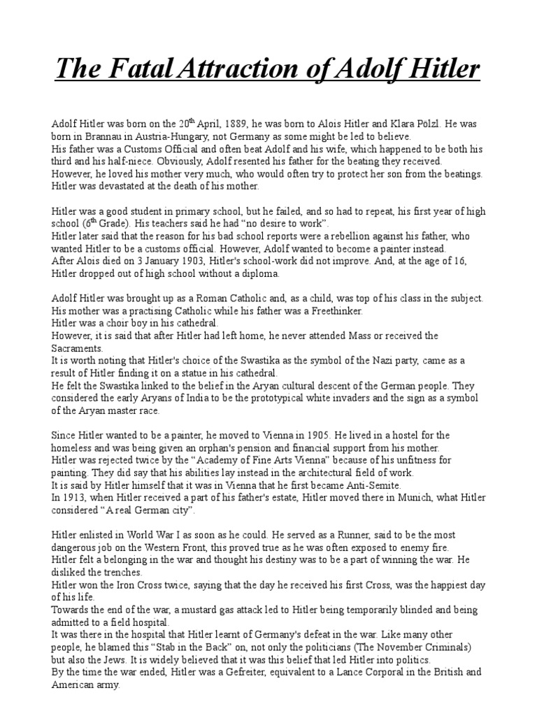 The Fatal Attraction Of Adolf Hitler Pdf Nazi Party Adolf Hitler