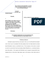 DeLeon V Perry PLAINTIFFS' RESPONSE TO STATE DEFENDANTS 1-17-2014