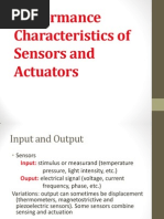 Performance Characteristics of Sensors